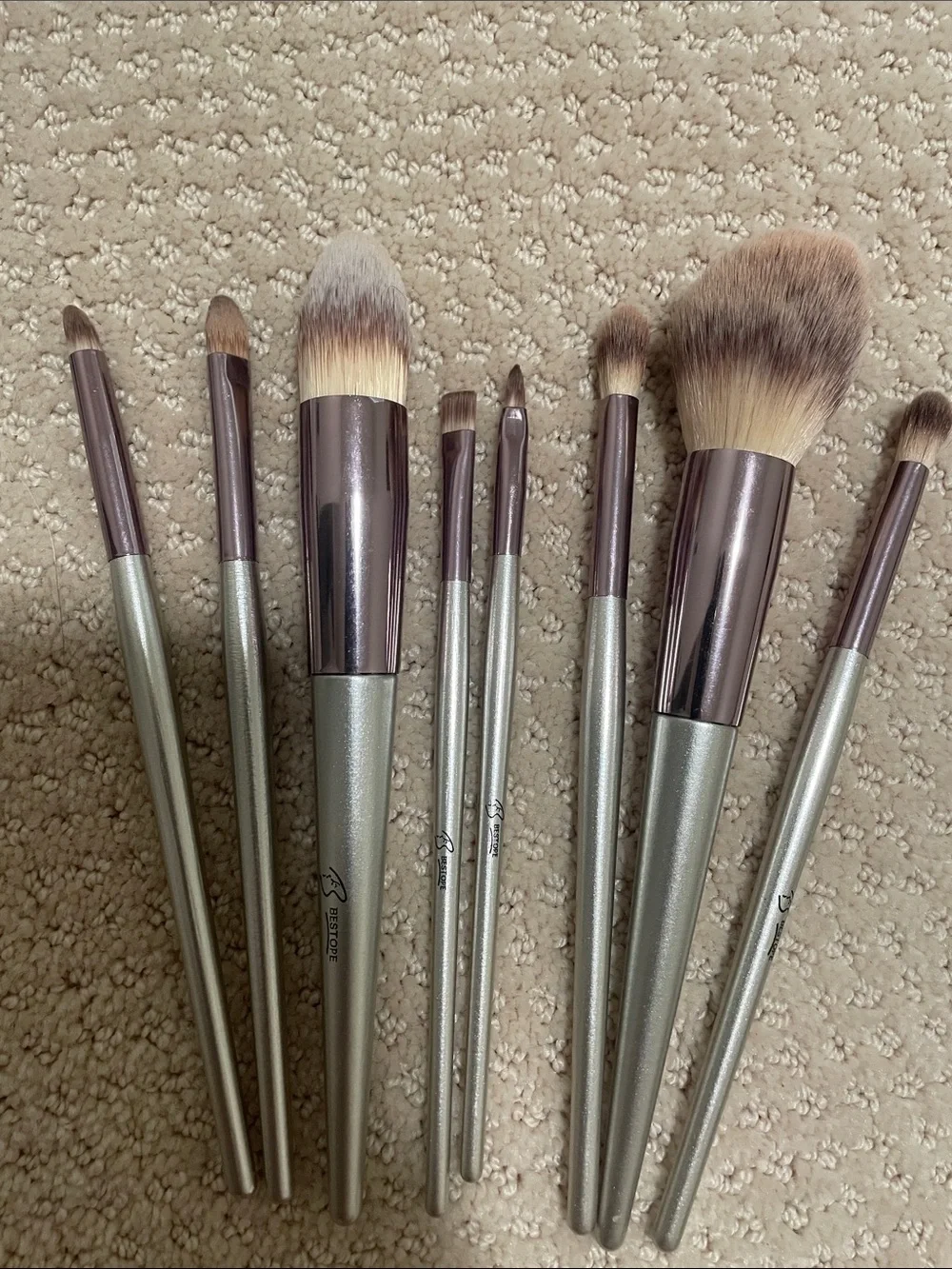🖤5/$25 Silver Handle Makeup Brush Set - 8 Piece